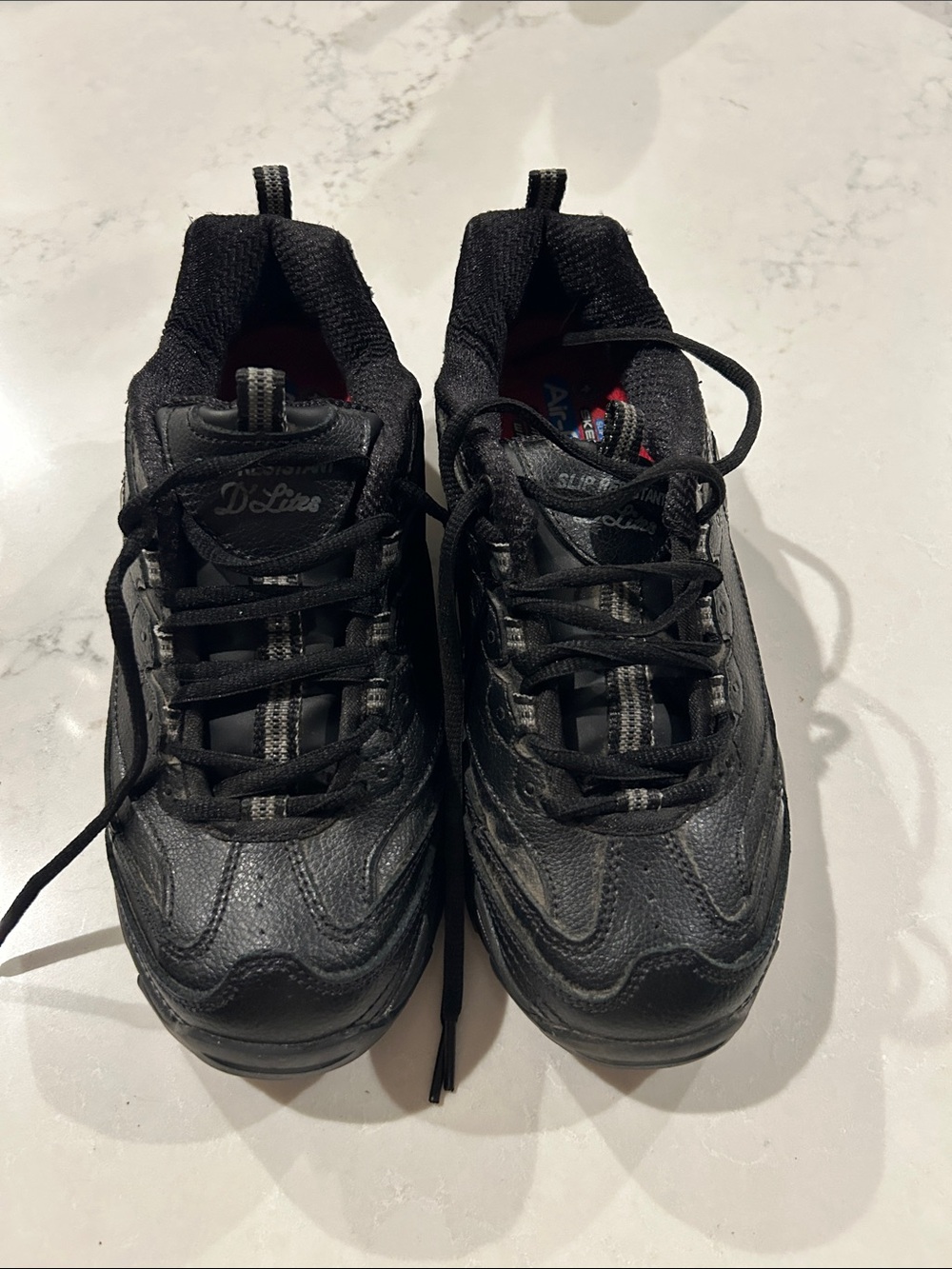 Skechers Men's Black Lace-Up D'Lites Athletic Sneakers